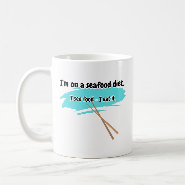 Caneca De Café Programa de Dieta See-Food (Esquerda)