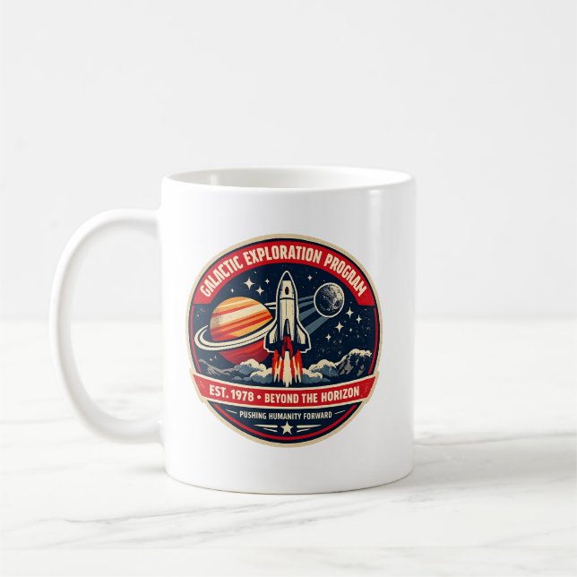 Caneca De Café Programa de Exploração Galáctica Missão Espacial V (Esquerda)