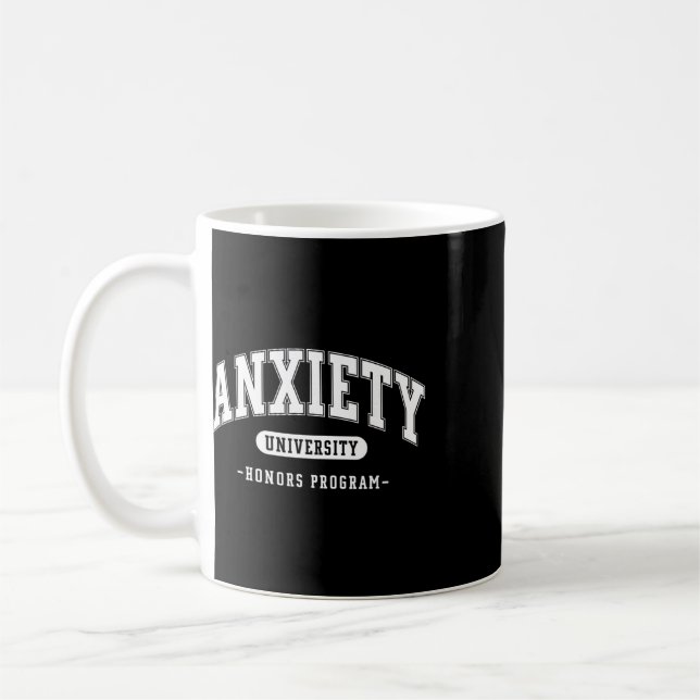 Caneca De Café Programa de Honra da Universidade de Ansiedade Eng (Esquerda)