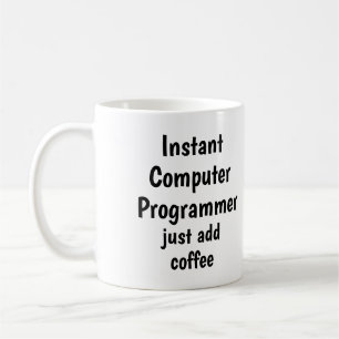 Caneca De Café Programador de Computador Instantâneo Adicionar Co