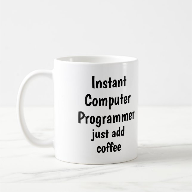 Caneca De Café Programador de Computador Instantâneo Adicionar Co (Esquerda)