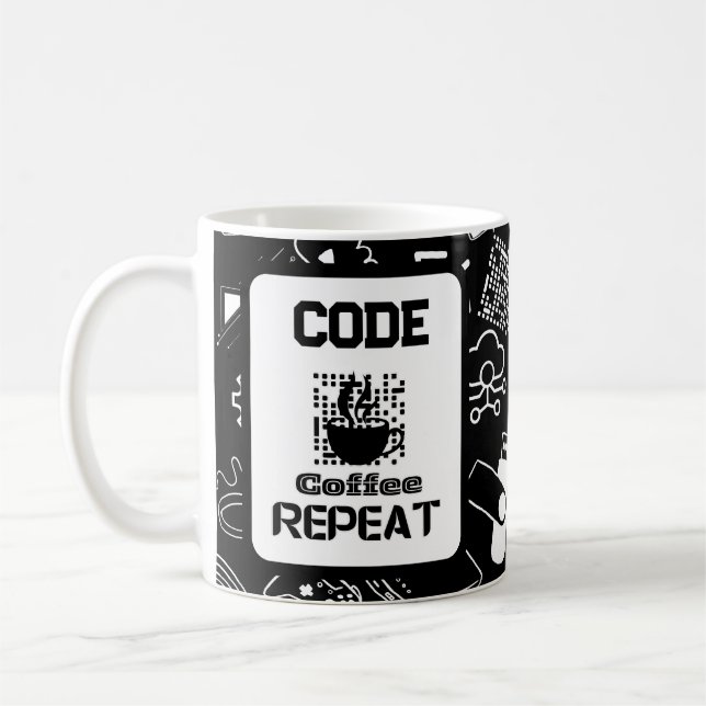 Caneca De Café programador de engenheiros de computador codificad (Esquerda)