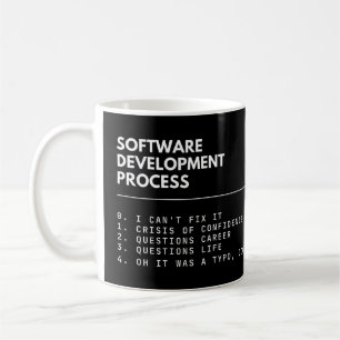Caneca De Café Programador engraçado do processo de desenvolvimen