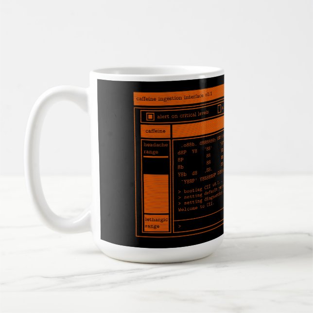 Caneca De Café Programador Orange Terminal Coffee Mug (Esquerda)