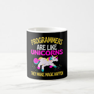 Caneca De Café Programador Unicorn, Programadores de Unicórn Mági