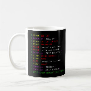 Caneca De Café Programadores Dia como Código