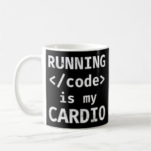 Caneca De Café Programmer Coding RunCode (Código de Execução d