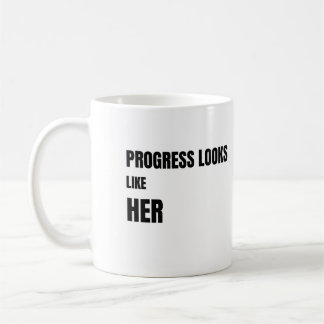 Caneca De Café Progress Looks Like Her white Mug – Moms Gift