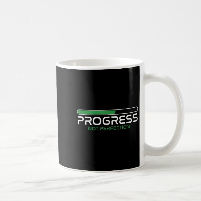 Caneca De Café Progress Not Perfection _ Motivation Insration  (Direita)