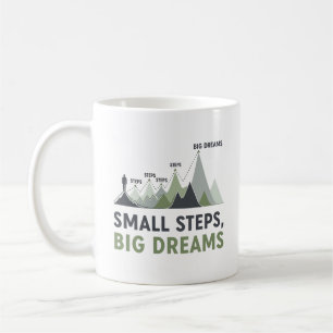 Caneca De Café Progresso do Objetivo do Montanhista Inspirador