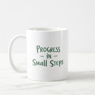 Caneca De Café Progresso em Pequenos Passos