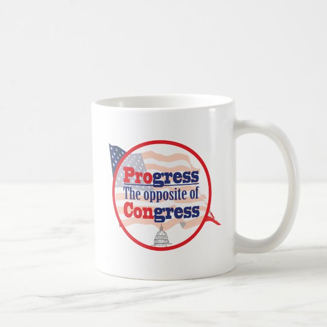 Caneca De Café Progresso.  O oposto do congresso (Direita)