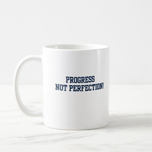 Caneca De Café Progresso sem perfeição Azul (Esquerda)