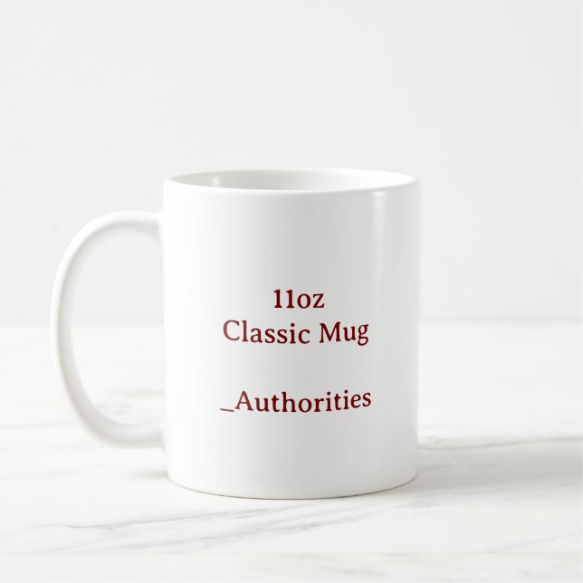 Caneca De Café Projete seu clássico de 11oz (Esquerda)