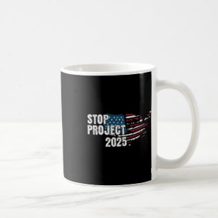 Caneca De Café Projeto 2025 Anti Trump American Flag