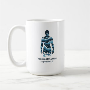 Caneca De Café Projeto de Conscientização Ecológica para Conserva