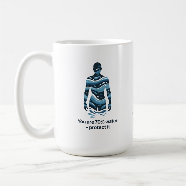 Caneca De Café Projeto de Conscientização Ecológica para Conserva (Esquerda)