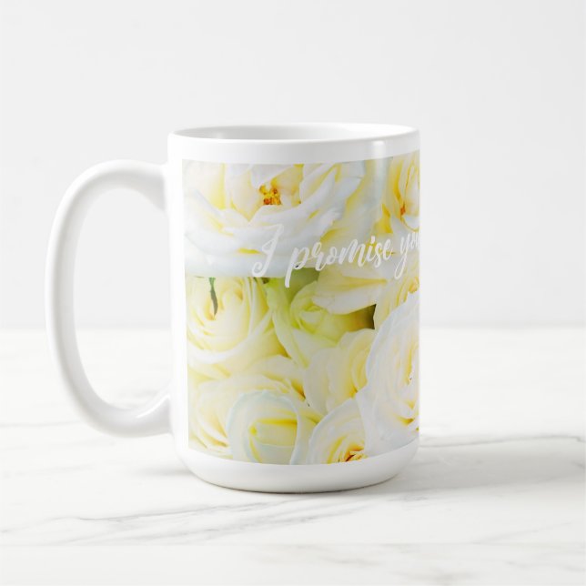Caneca de Café Promessa do Jardim de Rosas (Esquerda)