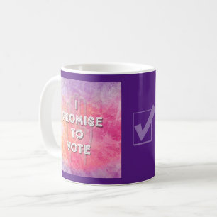 Caneca De Café PROMETO VOTAR (Púrpura)