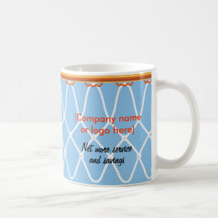 Caneca De Café Promo de Hoop Net_blue_corporate de basquetebol