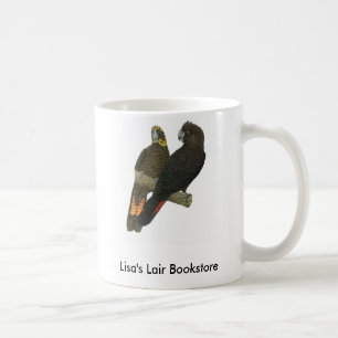 Caneca De Café Promo de Loja de Pares de Cockatoas Preto Brilhant