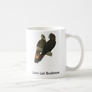 Caneca De Café Promo de Loja de Pares de Cockatoas Preto Brilhant