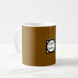 Caneca de Café Promocional com o seu LOGO! Marrom