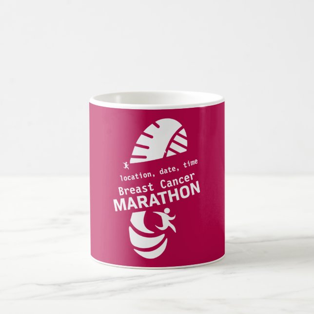 Caneca De Café Promocional de maratona de caridade (Centro)