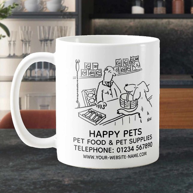 Caneca De Café Promocional de Pet Comida e Suprimentos de Pet Com (Criador carregado)