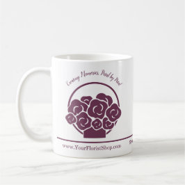 Caneca De Café promocional Florista Purple Personalizado 💐