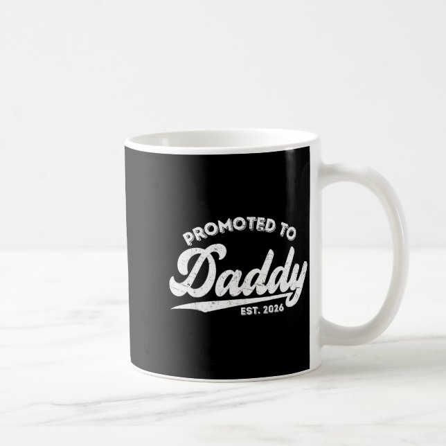 Caneca De Café Promoted To Daddy Est 2026 Baby Announcement For N (Direita)
