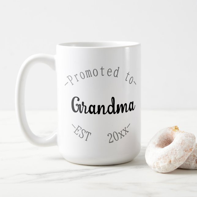 Caneca De Café Promoted to Grandma (Com Donut)