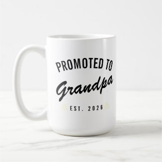 Caneca De Café Promoted to Grandpa Est. 2026
