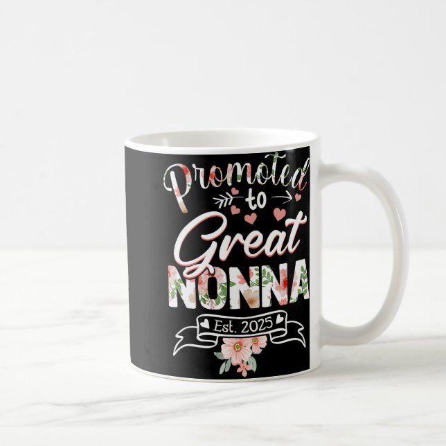 Caneca De Café Promoted To Great Nonna Est 2025 First Time New Gr (Direita)