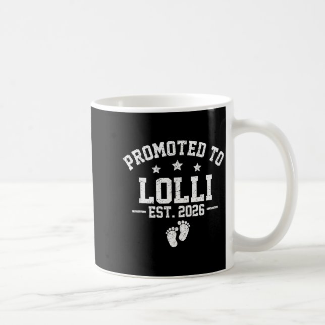 Caneca De Café Promoted To Lolli Est 2026 Baby Announcement  (Direita)