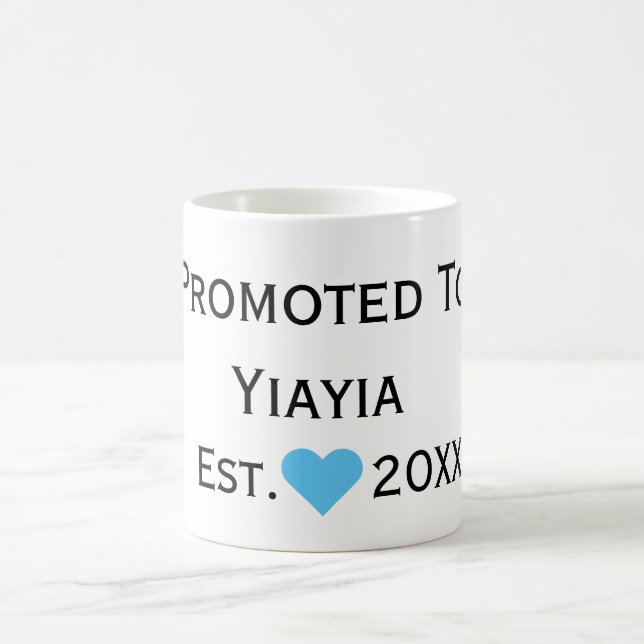 Caneca De Café Promoted To Yiayia Black & Blue Mug (Centro)