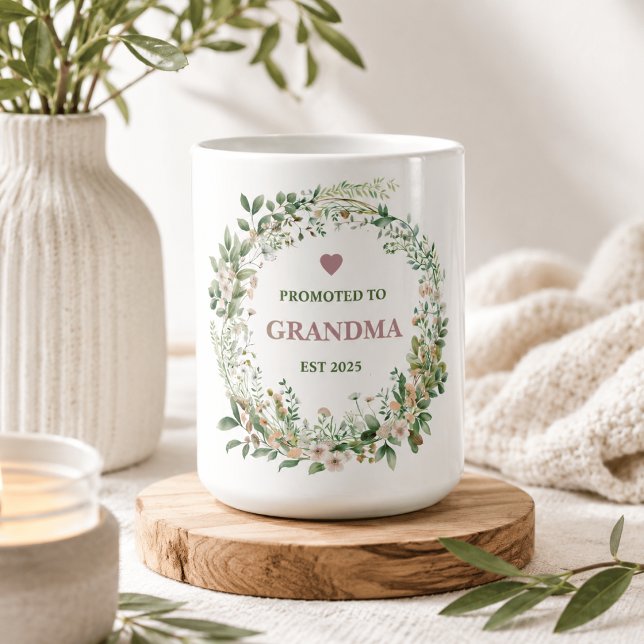 Caneca De Café Promovida a Avó Est. 2025 (Criador carregado)