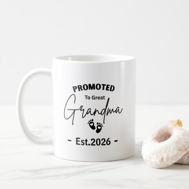 Caneca De Café Promovida a Bisavó Para Ser Est 2026 (Com Donut)