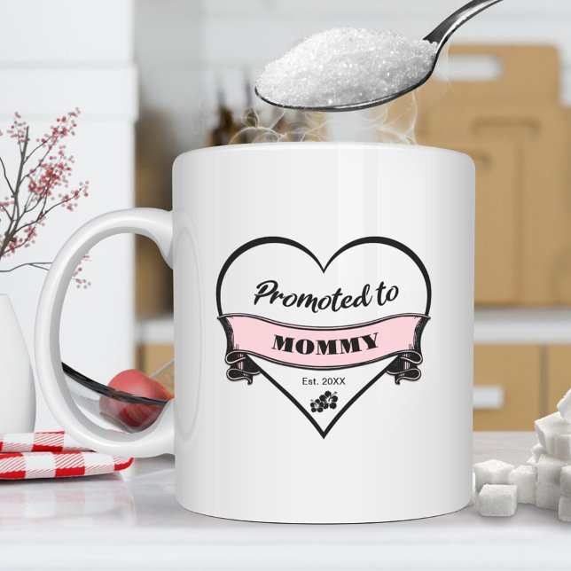 Caneca De Café Promovida a Mamãe (Criador carregado)
