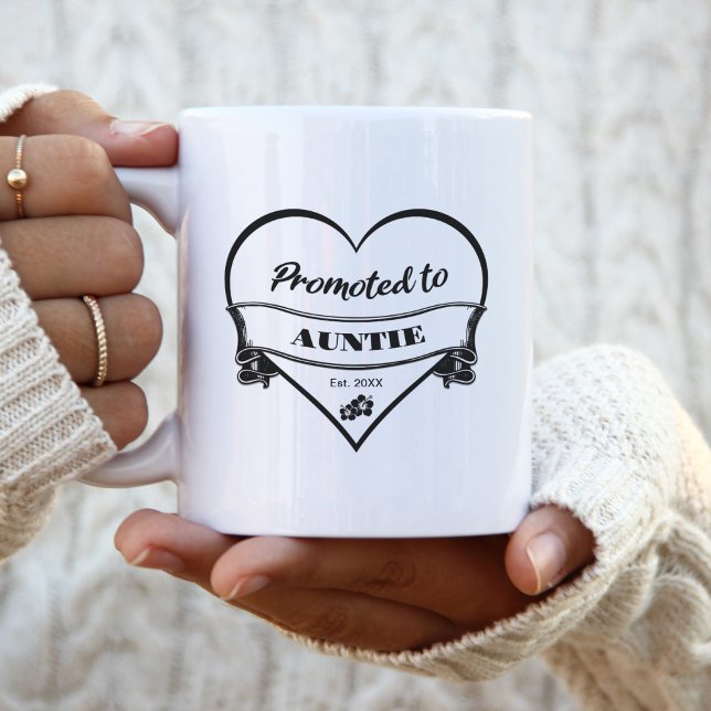 Caneca De Café Promovida a Tia (Criador carregado)