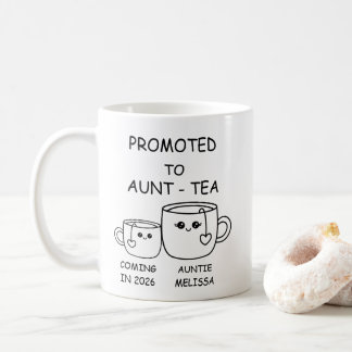 Caneca De Café Promovida a Tia-cha, nova Tia engraçada
