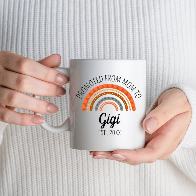 Caneca De Café Promovida Da Mãe Para Gigi Est 2024 Nova Avó (Criador carregado)
