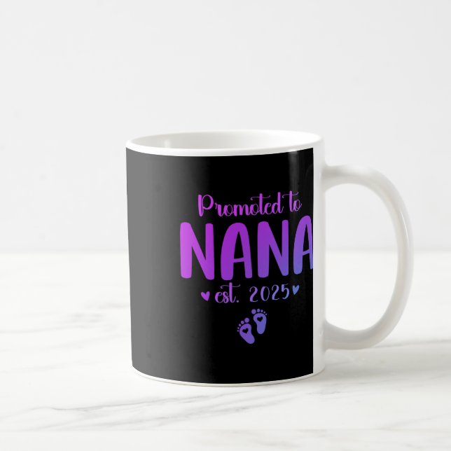 Caneca De Café Promovida Para Nana 2025 Nova Avó No Est 2025 (Direita)