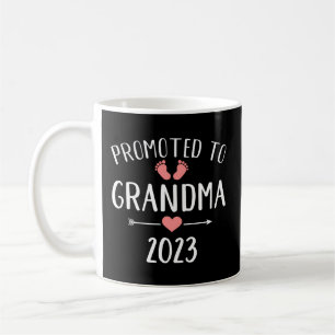 Caneca De Café Promovido À Avó 2023 Anúncio De Gravidez