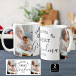Caneca De Café Promovido à Colagem Fotográfica Vovó 2 do Excelent<br><div class="desc">Promovido a caneca vovó Excelente personalizada com 2 fotos e ano estabelecido. Faz um presente único para dia de as mães,  feriados de avós e aniversário de vovó.</div>