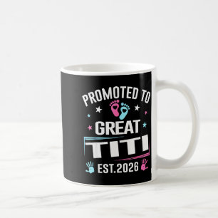 Caneca De Café Promovido a Grande Titi Est 2026 Anúncio de Gravid