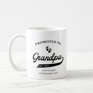 Caneca De Café Promovido a GrandPa de Lançamento de Gravidez