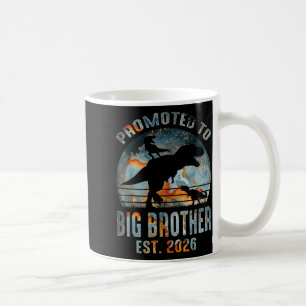 Caneca De Café Promovido a irmão mais velho 2026 dinossauro t-rex