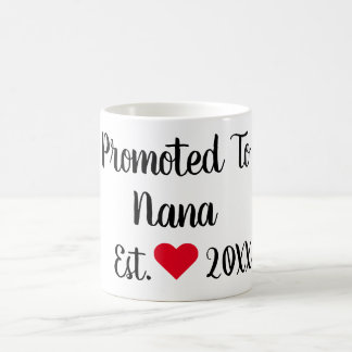 Caneca De Café Promovido A Nana Black & Red Mug
