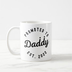 Caneca De Café Promovido a Papai Est. 2022 Novo Pai